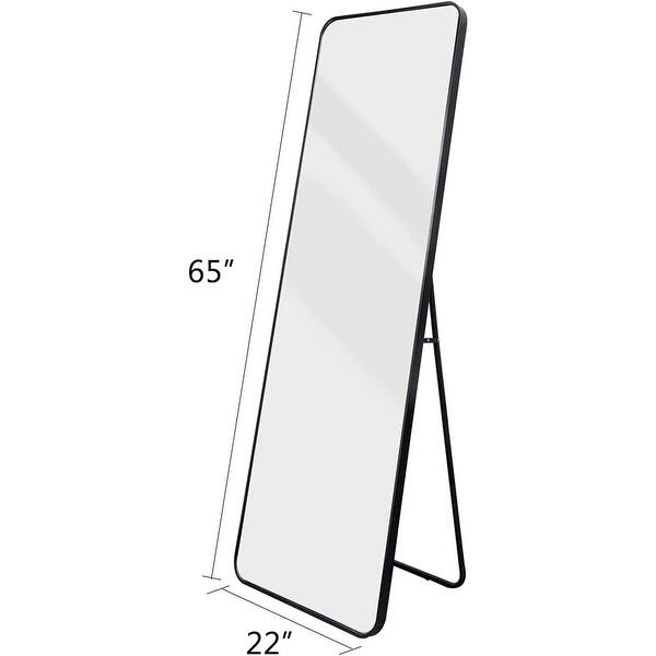 FullLength Mirror 65"x22", Round Corner Floor Full Body Large Mirror
